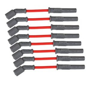 MSD 8.5mm Red Spark Plug Wire Set For GMC