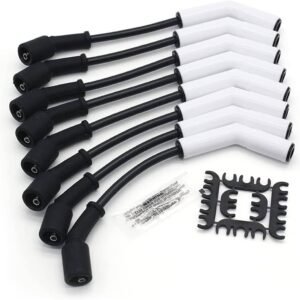 Spark Plug Wire Set for GM LS3/LS4/LS7/LT Engines 9070C Extreme 9000 Ceramic Spark Plug Boot Ignition Wire/Cable Kit