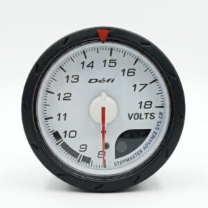 Defi Gauge Volts  White