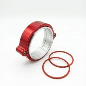 Quick Release V-Band Aluminum 4 " Red