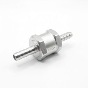 Aluminum One-Way Check Valve, 6mm Barbed Silver