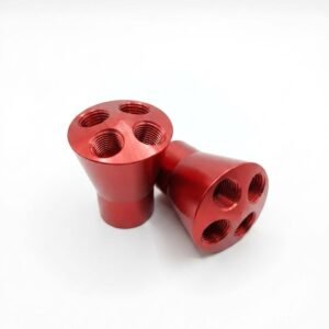 Nitrous Bottle Nut_4 Hole Red