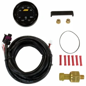 AEM X Series Oil Pressure Gauge 0-150 psi Black/ SKU 30-0307